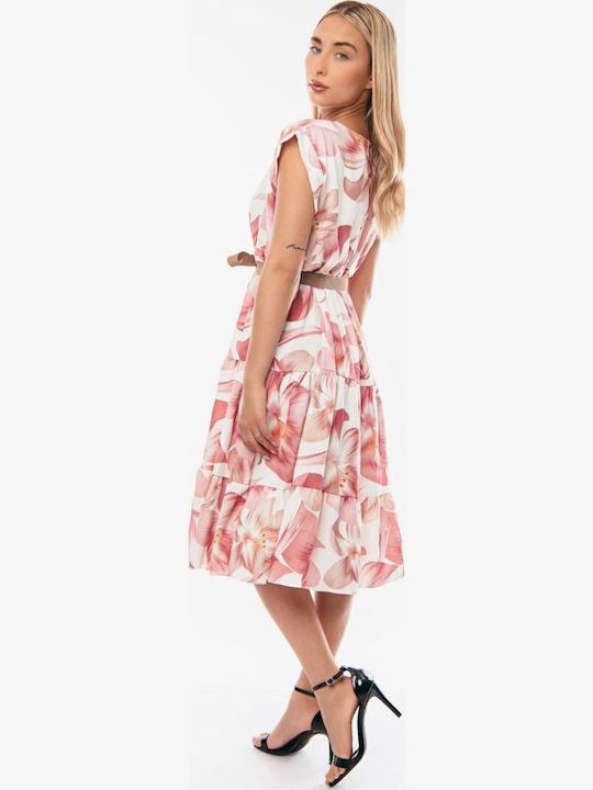 Midi Dress for Wedding / Baptism Pink