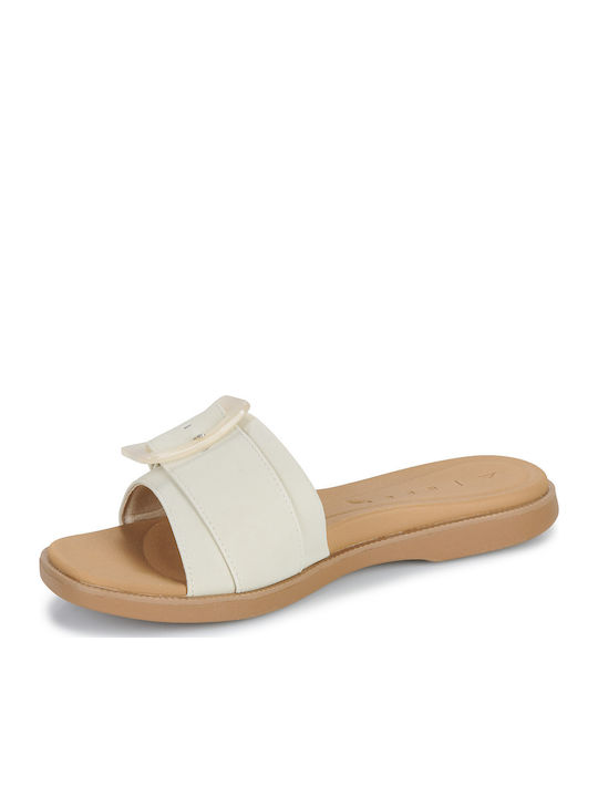 Flache Sandalen für Damen in Beige Farbe