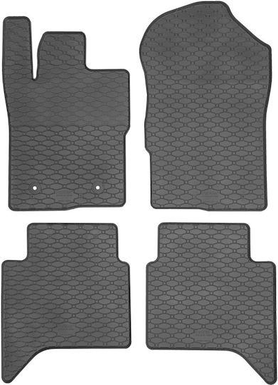 Rigum Set of Front and Rear Mats 4pcs for Volkswagen Amarok Ford Ranger Black