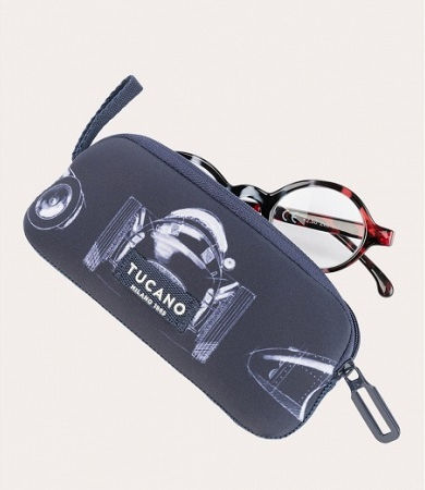 Tucano Schizzo Glasses Pouch Car Unicolor Black Blue Bsczhgp-art-car-b