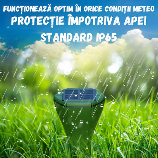 Dispozitiv cu Ultrasunete de Repulsie Șerpi / Rozătoare Solar 200gr 0.245x0.245m