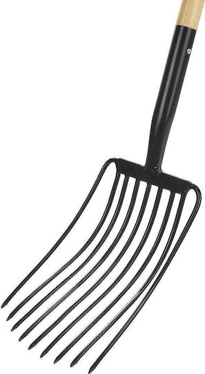 9-Prong Potato Fork with Wooden Handle 135 Cm Geko G66543