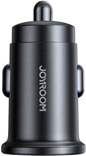 Joyroom JR-CCN16 Mini Φορτιστής Αυτοκινήτου 15W 3A με Θύρες: 1xUSB 1xType-C Μαύρο Χρώμα