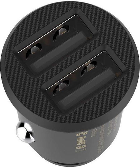 Baseus Auto-Ladegerät 10W 3.1A mit Anschlüssen: 2xUSB Schwarz Farbe