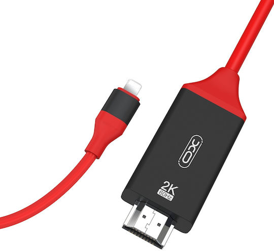 XO Зарядно за кола 104W с Портове: 1xUSB 1xType-C заедно с Кабел Lightning / Type-C Сив Цвят