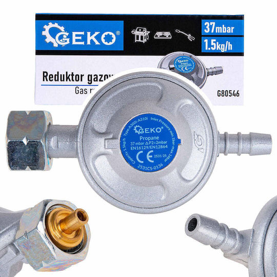 Propan-Butan Gasdruckminderer 37 Mbar 1,5 kg/h Geko G80546