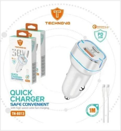38w Pd20w + Qc3.0 Usb Car Charger cu cablu de date de la Usb la Micro Usb, lungime: 1m (alb)