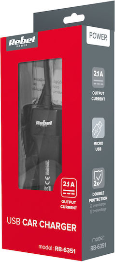 Rebel Car Charger 1A with Cable Micro-USB