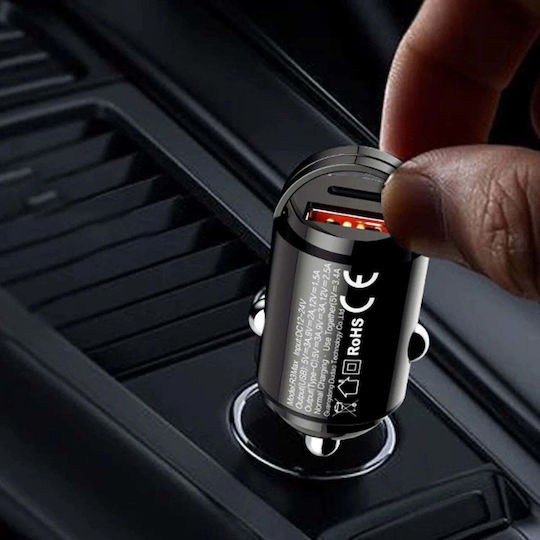 Dudao Dudao Handy-Autoladegerät 48W 3A mit Anschlüssen: 1xUSB 1xType-C Schwarz Farbe