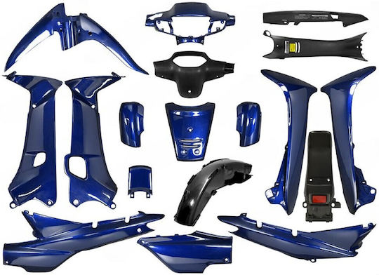 Strong Motorcycle Plastic Set for Honda Astrea Supra 100 Blue 1pcs