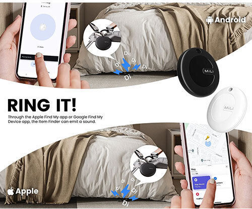 MiLi MiTag Duo Apple Find My & Google Find Hub Λευκό
