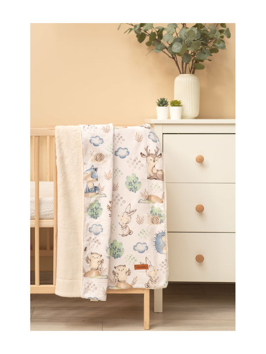 Beboulino Blanket Nursery Swaddling Blankets Velvet White 80x100cm