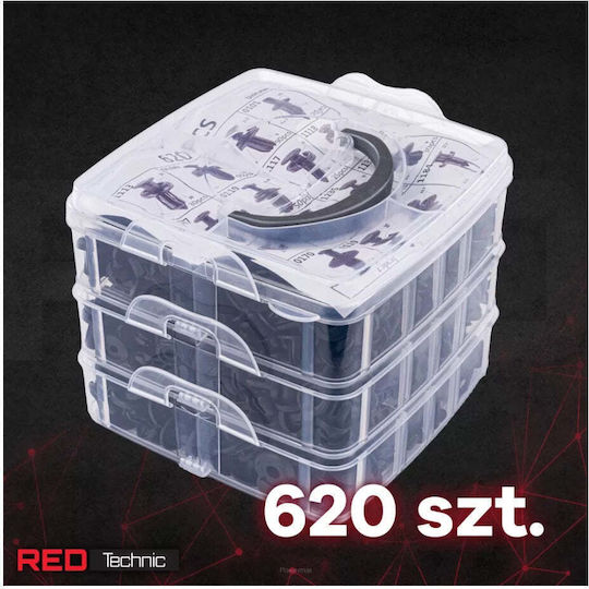Set pentru Demontarea Tapițeriei 620 Piese Roșu Technic Rtkst0100