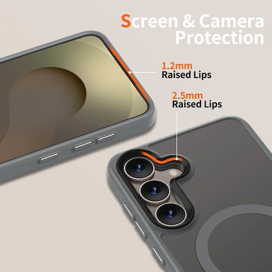 Tech-Protect Magmat Back Cover Silicone / Plastic Gray (Galaxy S25)