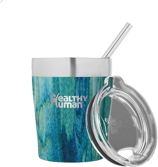 Healthy Human Ποτήρι Θερμός Ανοξείδωτο 354ml Bora Bora με Καλαμάκι