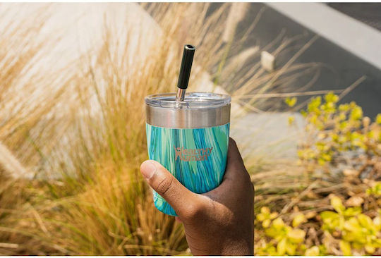 Healthy Human Ποτήρι Θερμός Ανοξείδωτο 354ml Bora Bora με Καλαμάκι