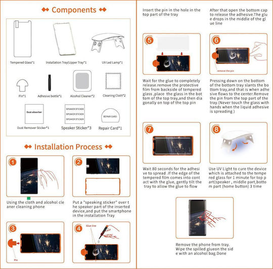 T-Max Lamp Included 3D UV Liquid Full Glue Full Face Tempered Glass (Galaxy S22 Ultra 5G)