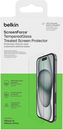 Belkin Screenforce Anti Microbial Tempered Glass (iPhone 15 Plus / 16 Plus)