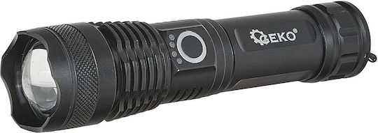 Xhp50 Tactical LED Flashlight 15W 1800mAh 1500lm IPX8 Geko G15122