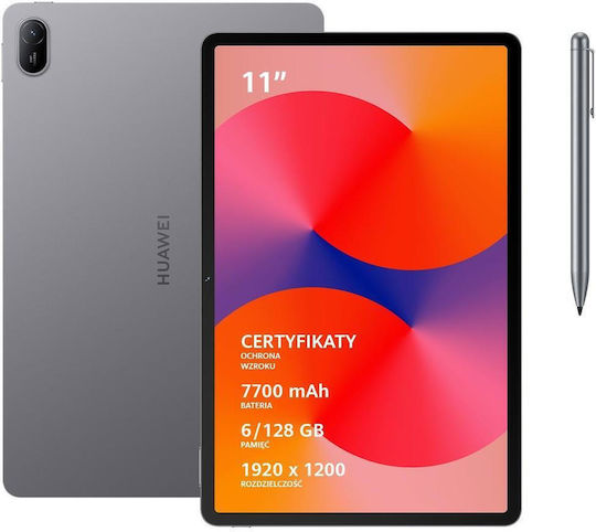 Huawei MatePad SE (2024) 11" Tablet (6GB/128GB) Γκρι