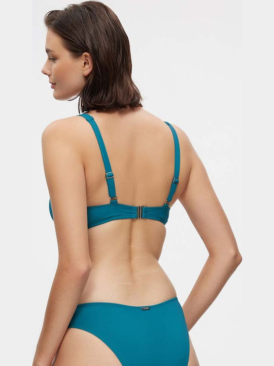Mariana Bikini Bra D Cup Petrol Blue