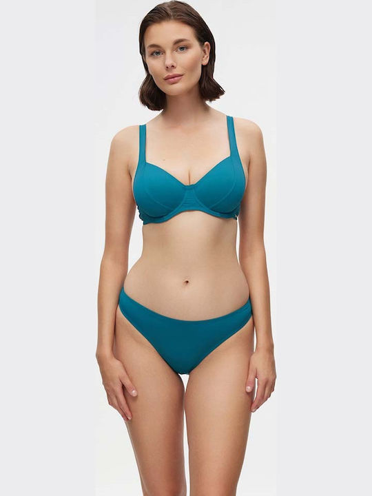 Mariana Bikini Bra D Cup Petrol Blue