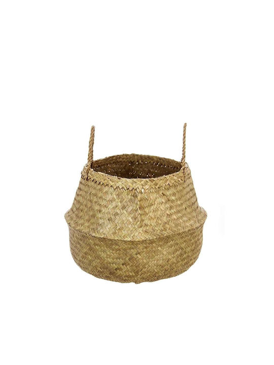 Atmosphera Decorative Wicker Basket with Handles Brown 43.5x43.5x29cm