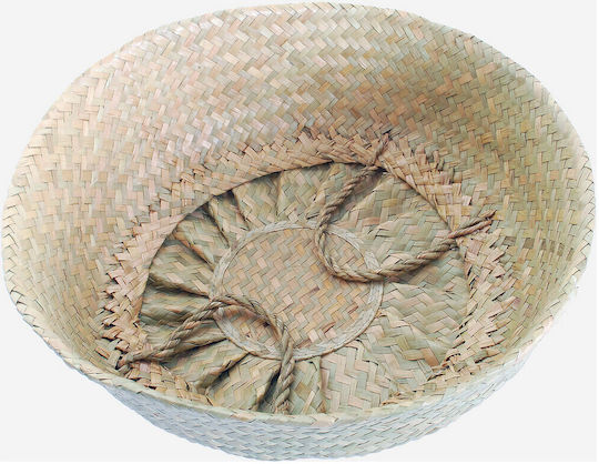 Atmosphera Decorative Wicker Basket with Handles Brown 43.5x43.5x29cm