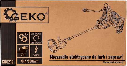 Geko G80212 Electric Paint and Mortar Mixer 1600 W