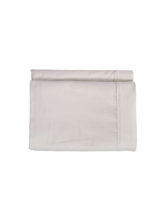 Nef-Nef Homeware Sheet Super-Double with Elastic 160x200+35cm. Elements Ecru