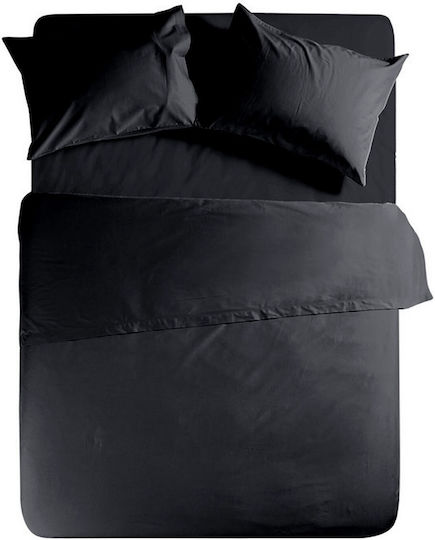 Nef-Nef Homeware Basic Μονό 100x200+30εκ. με Λάστιχο 1136-Black