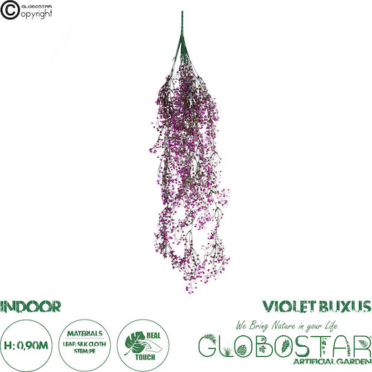 Декоративен гирлянд Чемшир Πράσινο Μωβ 112см GloboStar
