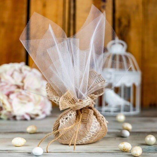 Плат за Декорация Burlap 28x500бр Ecru - EKROU