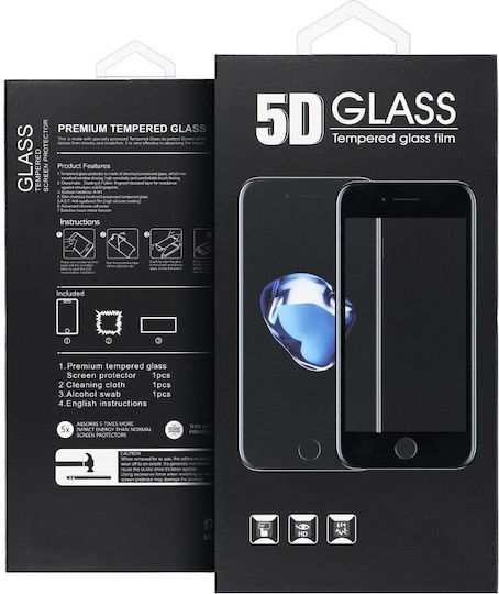 5D Full Face Tempered Glass Μαύρο (iPhone 15 Pro Max)