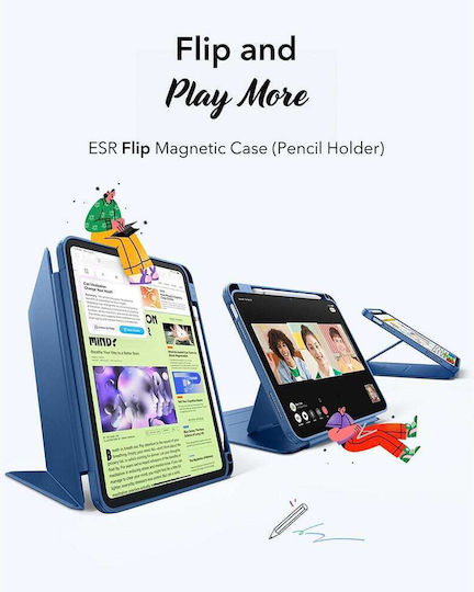 ESR Hybrid Klappdeckel Blau (iPad 10 (2022), iPad 11 (2025)) KF2347634
