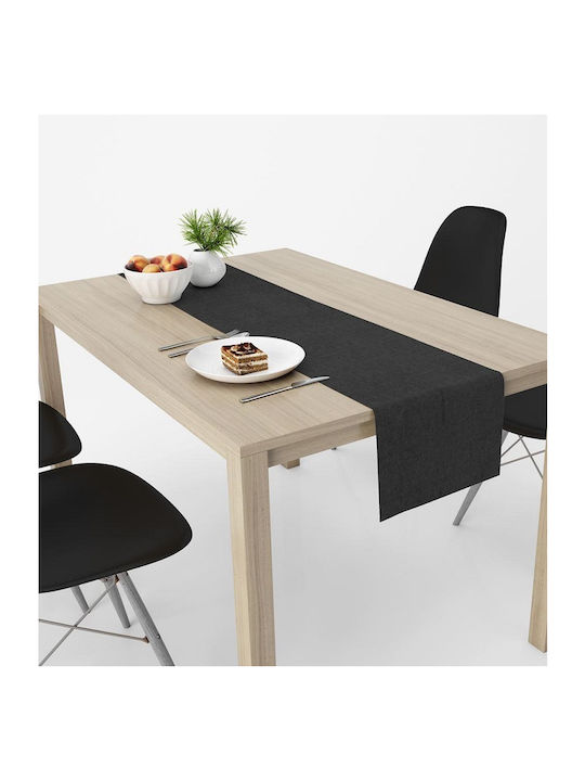 Dimcol Runner Stain Resistant Panama Black 40x180cm