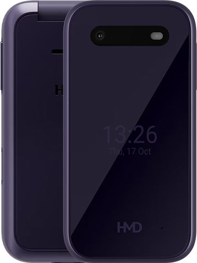HMD 2660 Flip Dual-SIM Handy mit Großen Tasten (Griechisch) Lila