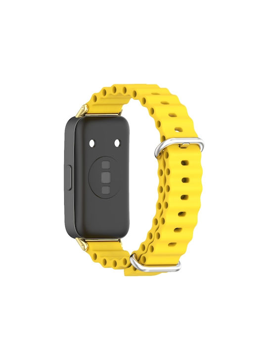 Mijobs Λουράκι Σιλικόνης Κίτρινο (Huawei Band 8)
