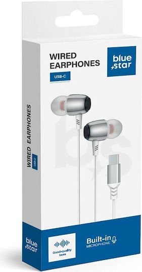 Blue Star M09c Безжични Стерео с жак USB-C Бял