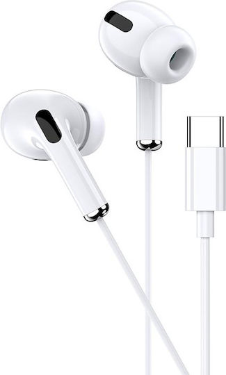 KSC-727 In Ear Handsfree Слушалки с USB-C Щепсел Бели