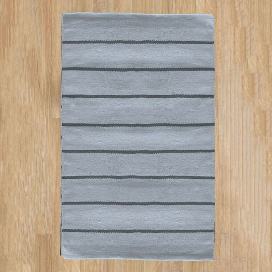 Palamaiki Pin Χαλί Ορθογώνιο Βαμβακερό Grey 60x120cm