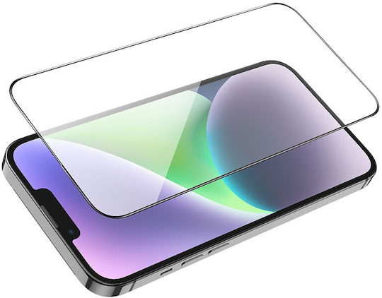 0.33mm Full Face Tempered Glass Μαύρο (iPhone 15)