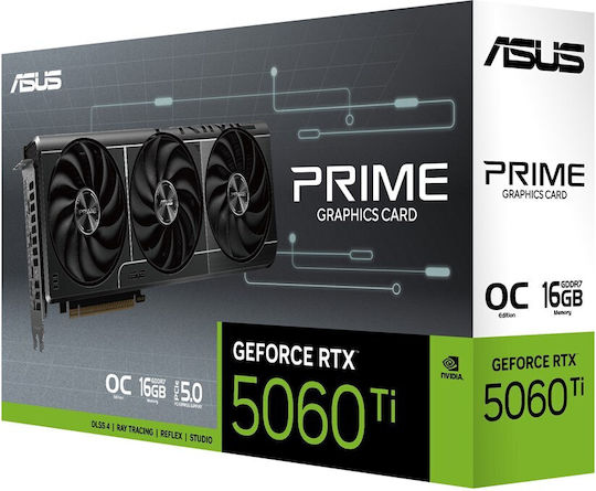 Asus GeForce RTX 5060 Ti 16GB GDDR7 Prime OC Κάρτα Γραφικών