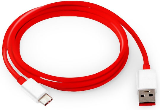 OnePlus USB 2.0 Кабел USB-C Мъжки - USB-A 100W Червен 1.5m e3730