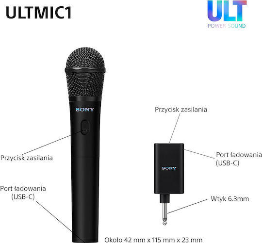 Sony ULTMIC1 Σετ Δυναμικό Μικρόφωνο με USB Type-C Χειρός