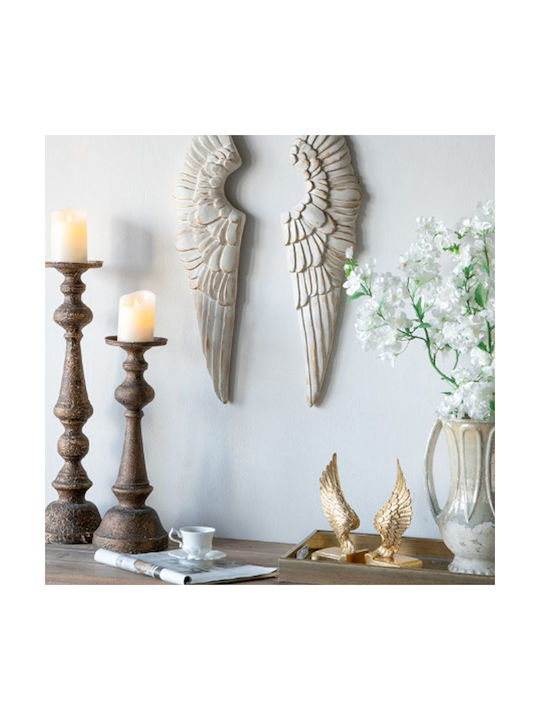 Artekko Wall Decor Angel Ecru Ceramic Material 61x5x31cm 2 Pieces