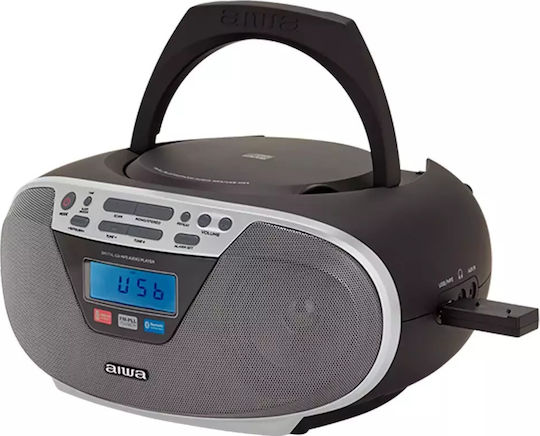 Aiwa Φορητό Ηχοσύστημα με Ραδιόφωνο / Bluetooth Ασημί