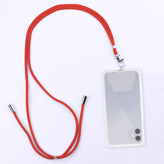 Techwave Universelle Halskette für Mobiltelefone Tablets Rot