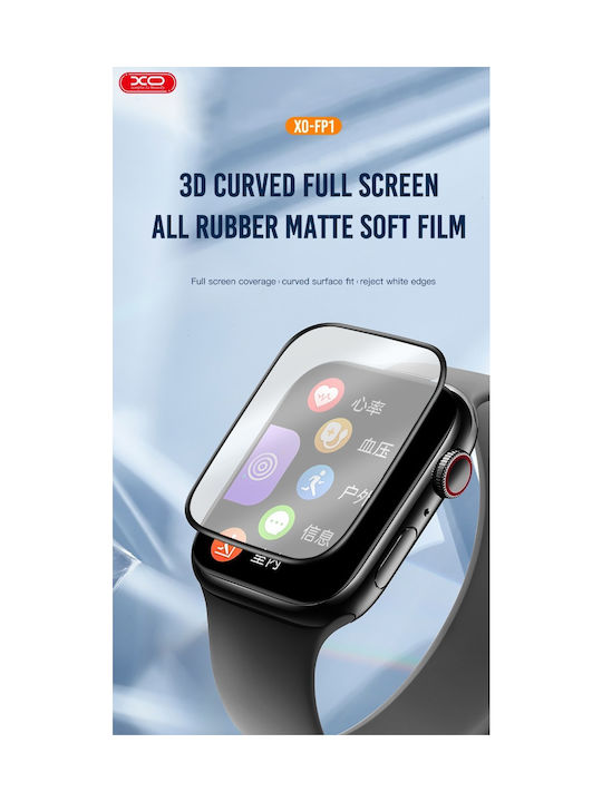XO Fp1 Plastikhülle mit Glas in Schwarz Farbe für Apple Watch 40mm
