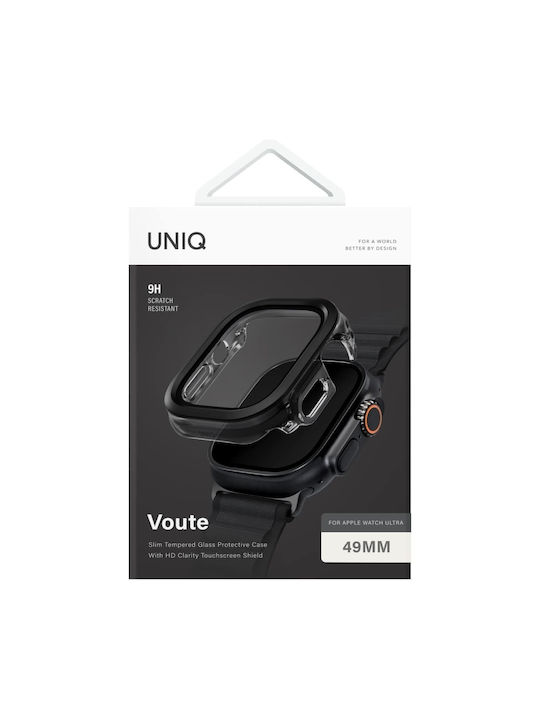 Uniq Πλαστική Θήκη με Τζαμάκι σε Μαύρο χρώμα για Apple Watch Ultra 49mm